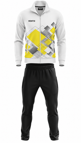 VENTO White Yellow Volleyball Training Tracksuit – Team Warm Up Set