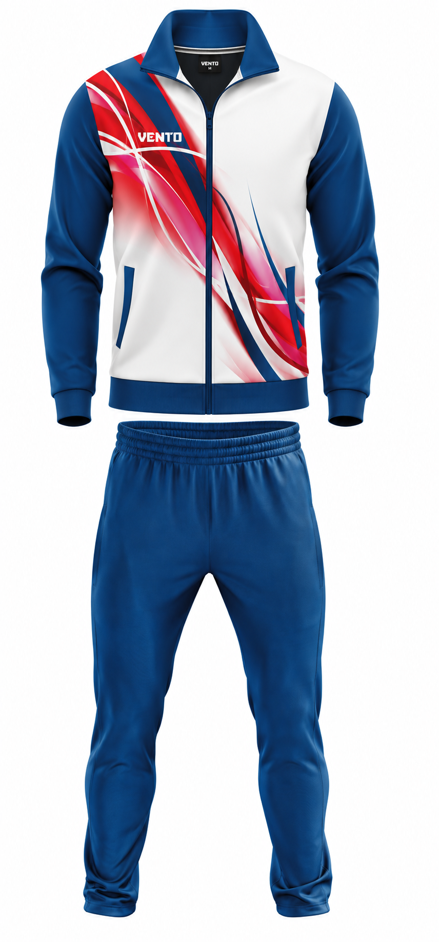 VENTO Blue White Red Volleyball Training Tracksuit – Team Warm Up Set