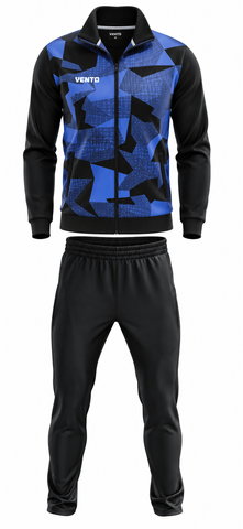 VENTO Black Blue Volleyball Training Tracksuit – Team Warm Up Set