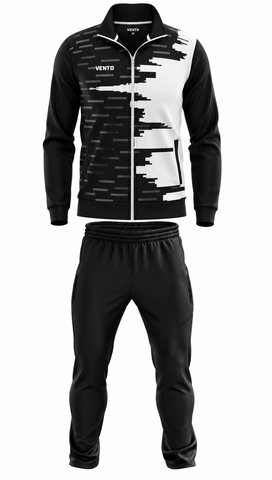 VENTO Black White Volleyball Training Tracksuit – Team Warm Up Set