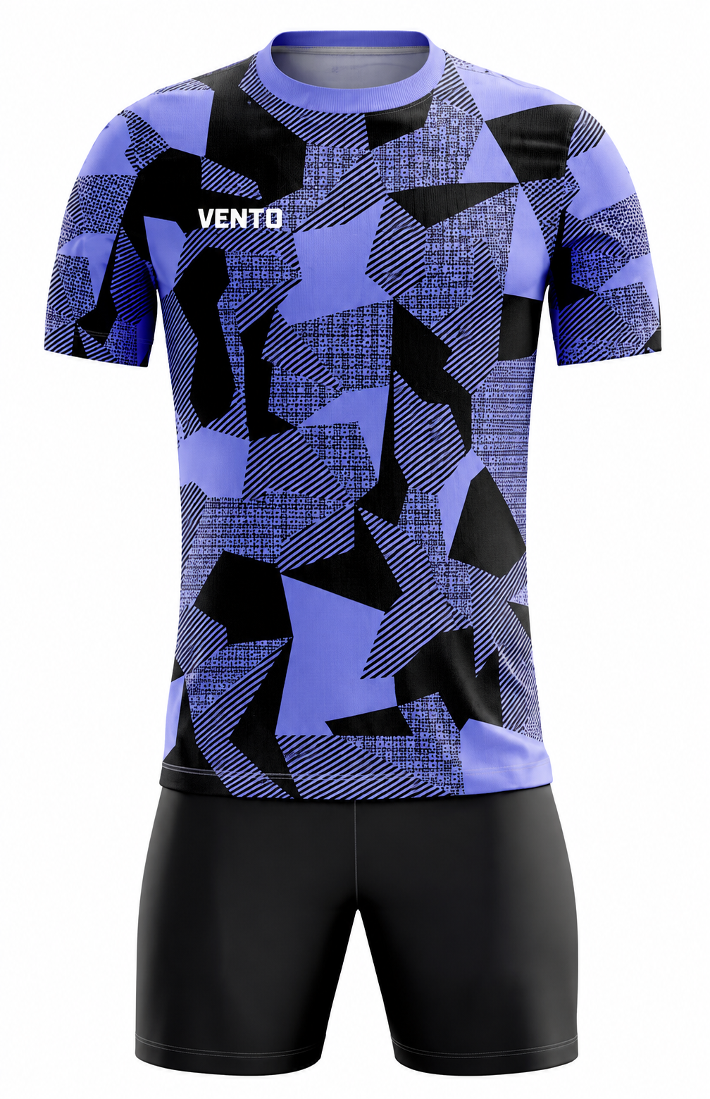 VENTO Purple Black Abstract Football Uniform Set – Jersey & Shorts