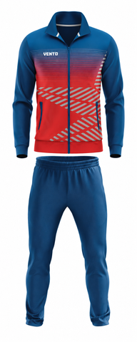 VENTO Blue Red Volleyball Training Tracksuit – Team Warm Up Set