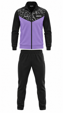 VENTO Black Purple Volleyball Training Tracksuit – Team Warm Up Set