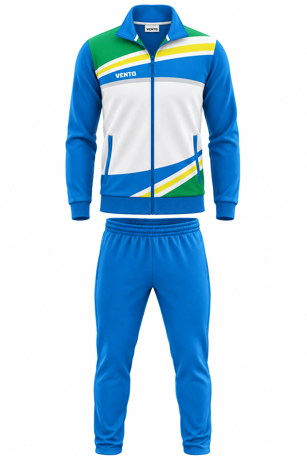 VENTO Blue Green Volleyball Training Tracksuit – Team Warm Up Set