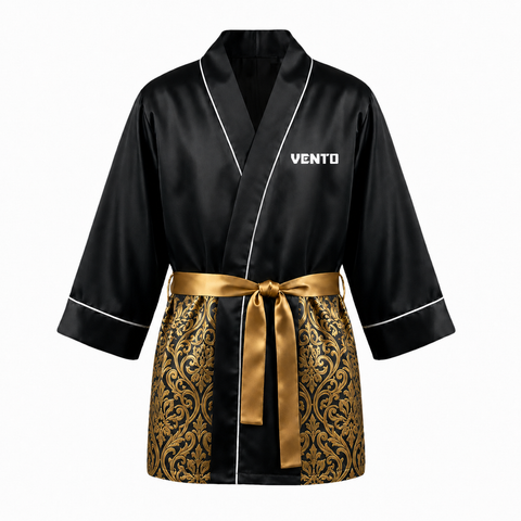 VENTO Golden Baroque Satin Boxing Robe