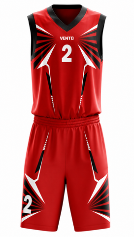 VENTO Blaze Red Basketball Uniform