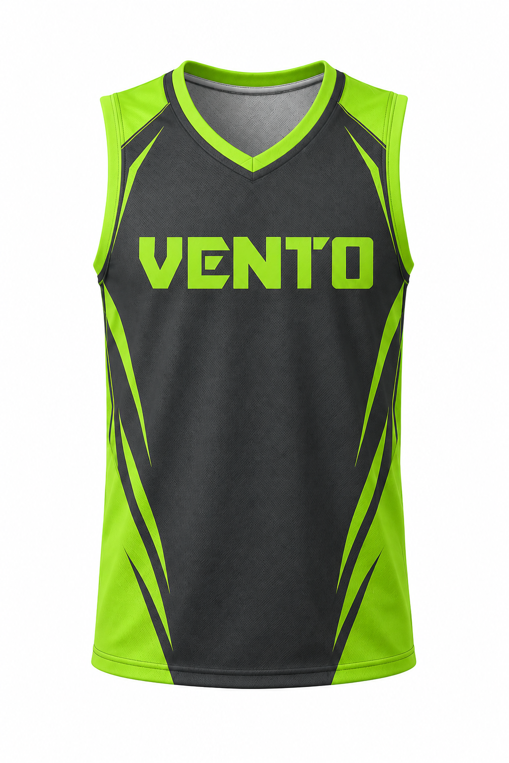 VENTO Velocity Lime Dark Grey Basketball Training Jersey