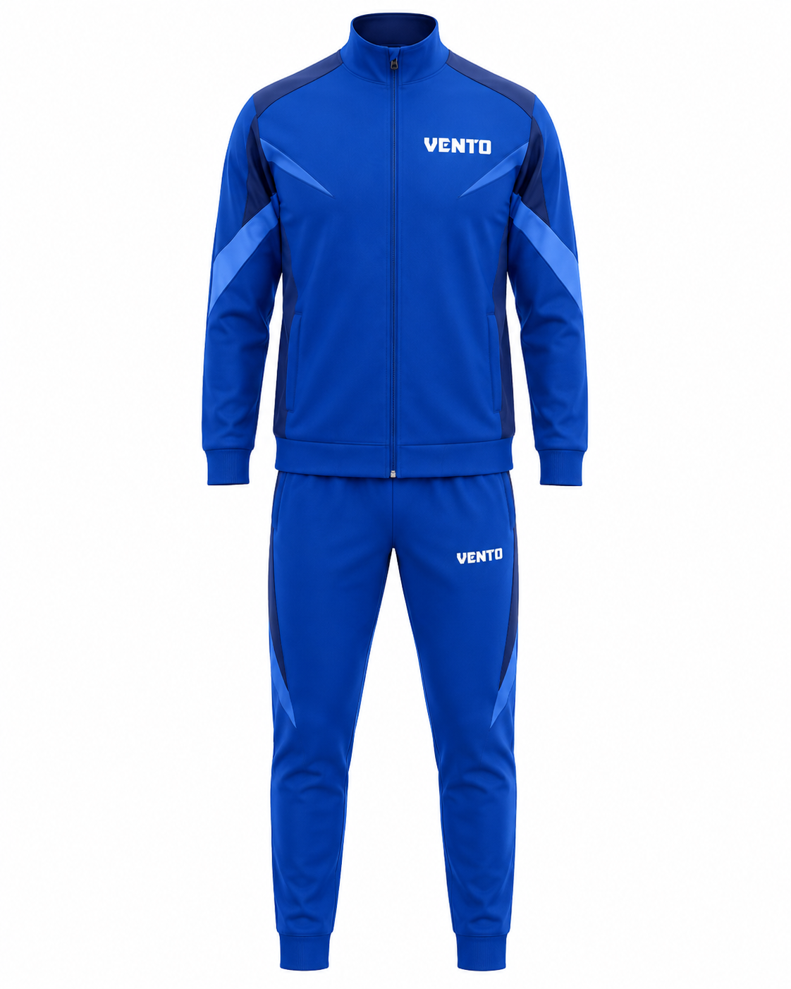 VENTO Pro Full-Zip Warm-Up Suit – Blue Team Training Tracksuit