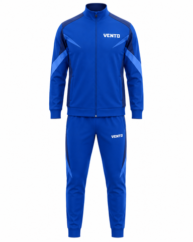 VENTO Pro Full-Zip Warm-Up Suit – Blue Team Training Tracksuit