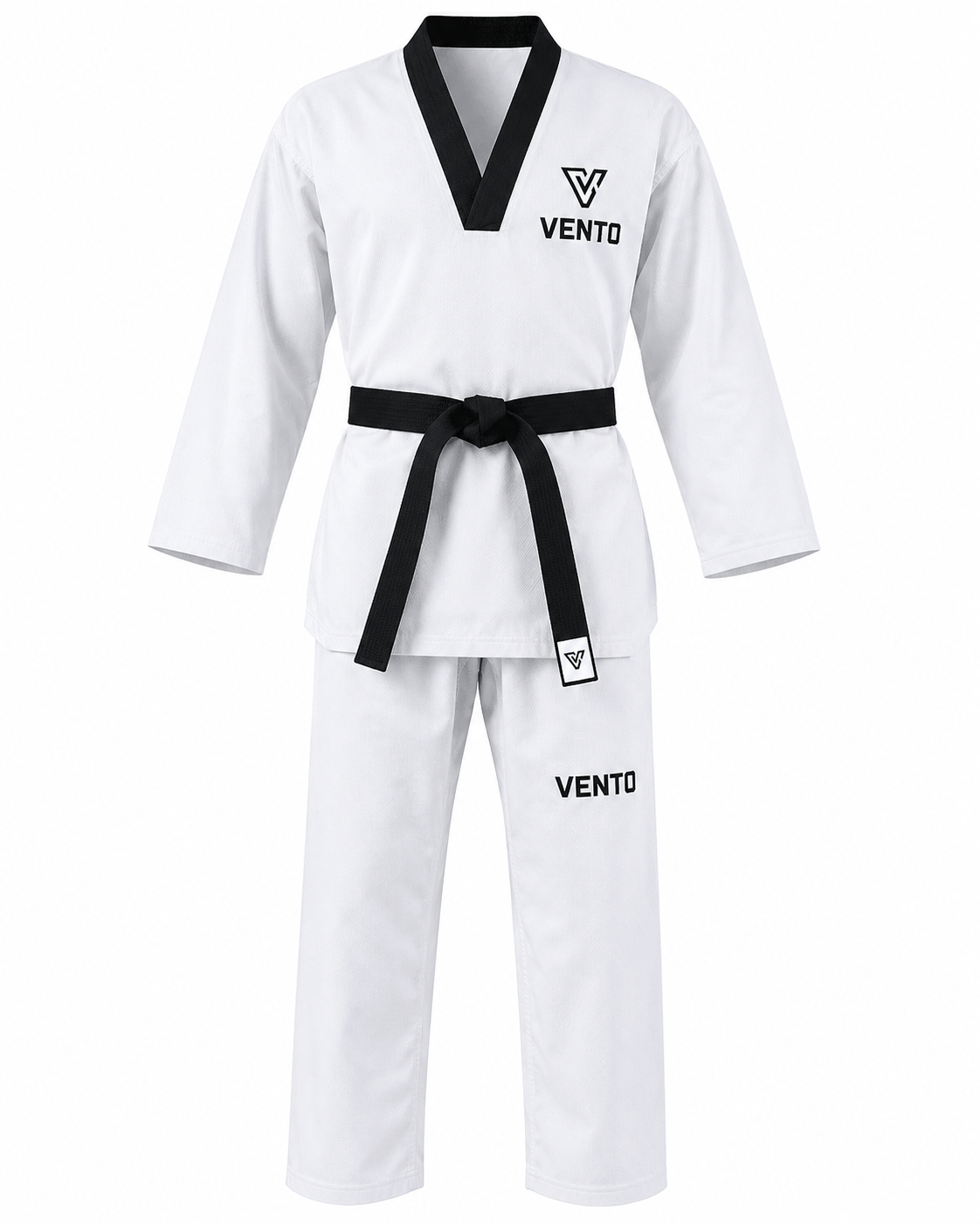 VENTO Pro Black Collar White Taekwondo Dobok