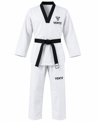 VENTO Pro Black Collar White Taekwondo Dobok