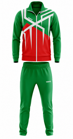 VENTO Volley Motion Green Red Training Tracksuit