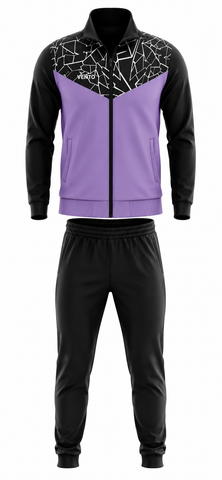 VENTO Volley Shatter Black Purple Training Tracksuit