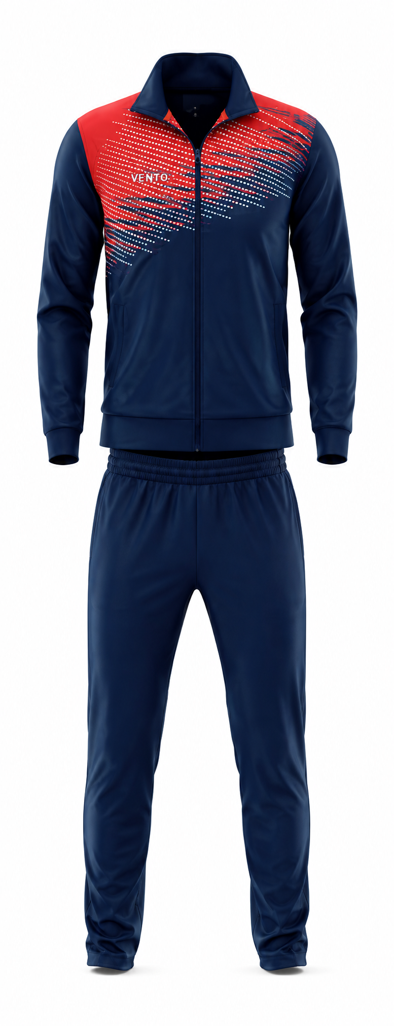 VENTO Volley Pulse Navy Red Training Tracksuit