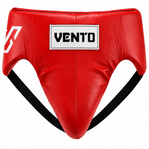 VENTO PU Leather Boxing Groin Guard | Professional Boxing & MMA Groin Protector | Adjustable Lace-Up Cup Protector | Training & Sparring