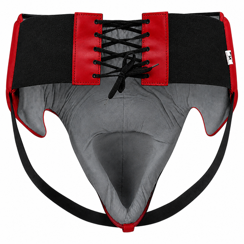 VENTO PU Leather Boxing Groin Guard | Professional Boxing & MMA Groin Protector | Adjustable Lace-Up Cup Protector | Training & Sparring