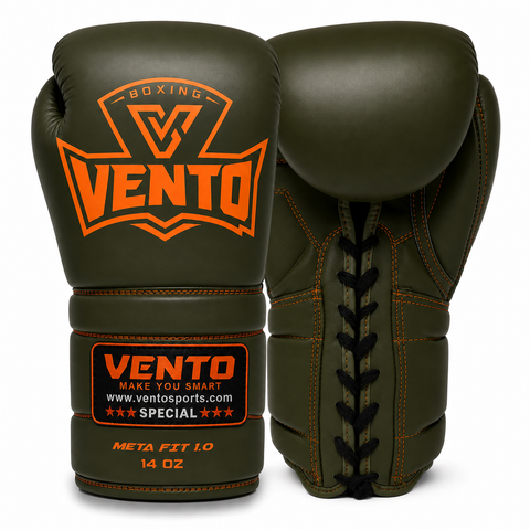 VENTO Lace-Up Boxing Gloves | Premium Training & Sparring Gloves | Genuine Leather Fight Gloves