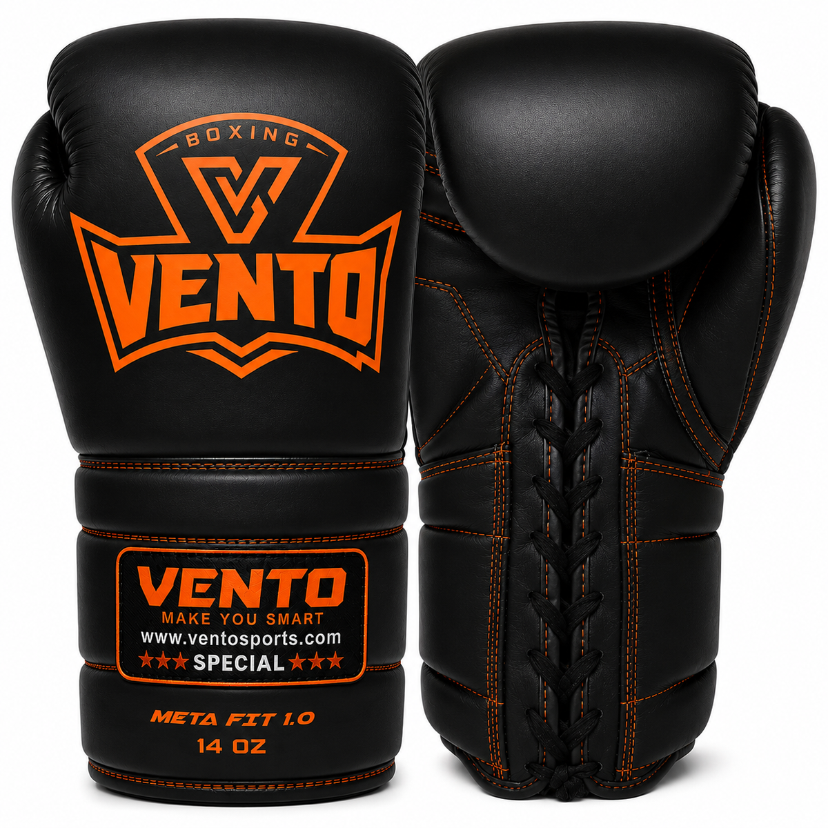 VENTO Lace-Up Boxing Gloves | Premium Training & Sparring Gloves | Genuine Leather Fight Gloves