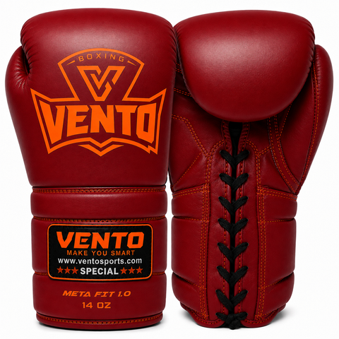 VENTO Lace-Up Boxing Gloves | Premium Training & Sparring Gloves | Genuine Leather Fight Gloves