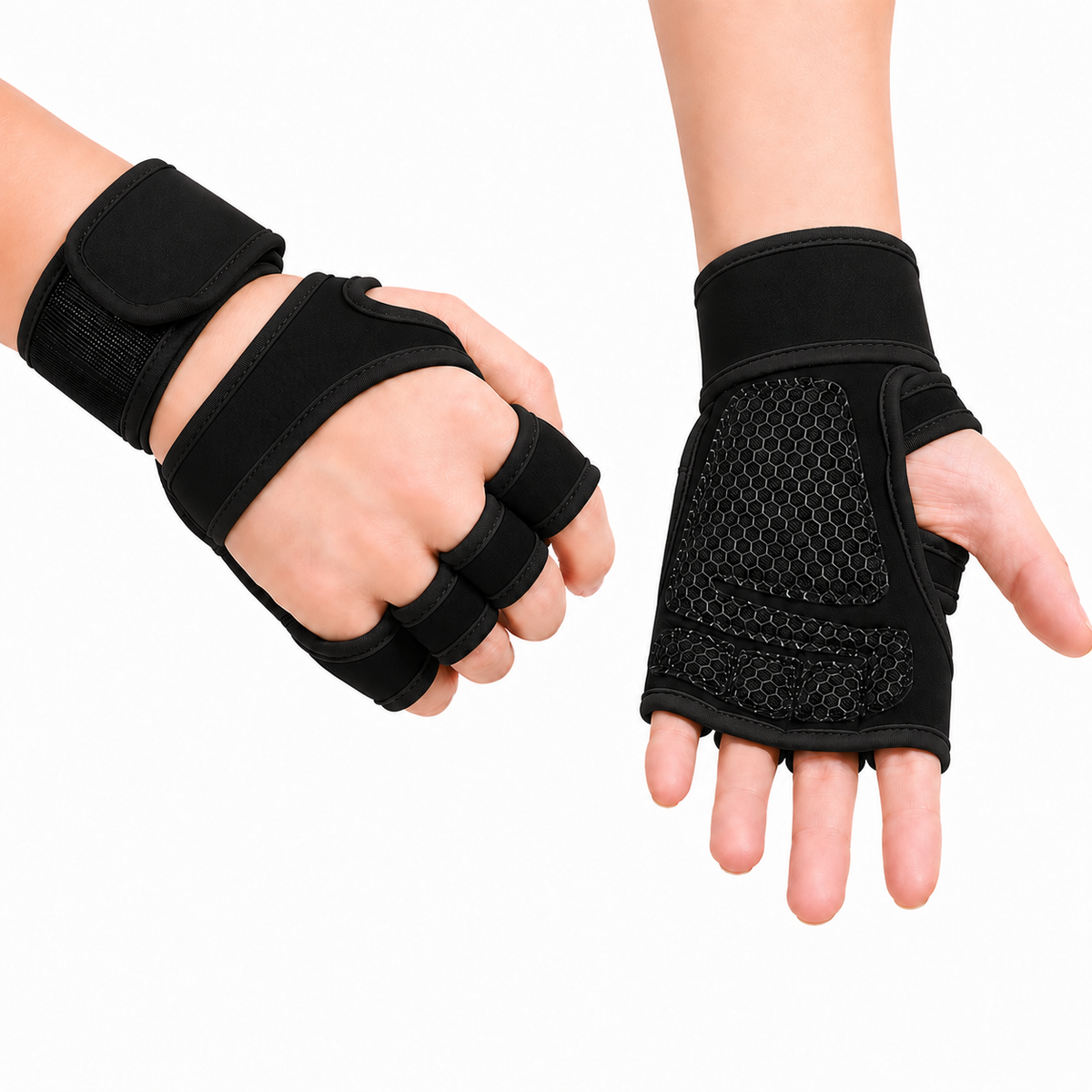 VENTO Gym Training Gloves – Padded Fingerless Weight Lifting & Workout Gloves with Wrist Support