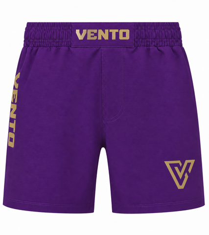 VENTO Royal Purple Gold BJJ No-Gi Grappling Shorts