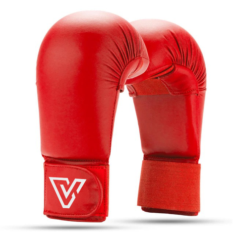 VENTO Karate Mitt Gloves | WKF Style Training & Sparring Gloves | PU Leather