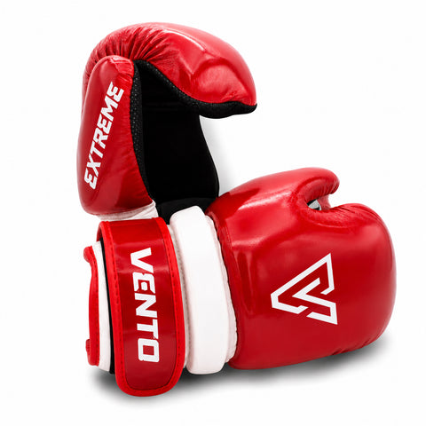 VENTO Extreme Point Kickboxing Gloves | Lightweight Sparring Gloves | Black, Blue & Red