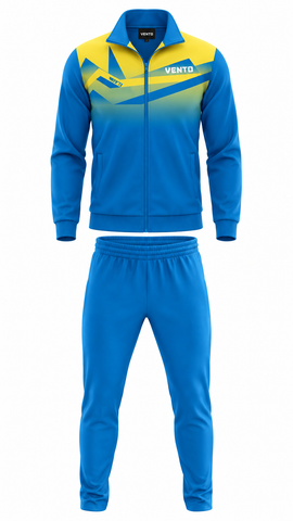 VENTO Blue Yellow Volleyball Training Tracksuit – Team Warm Up Set