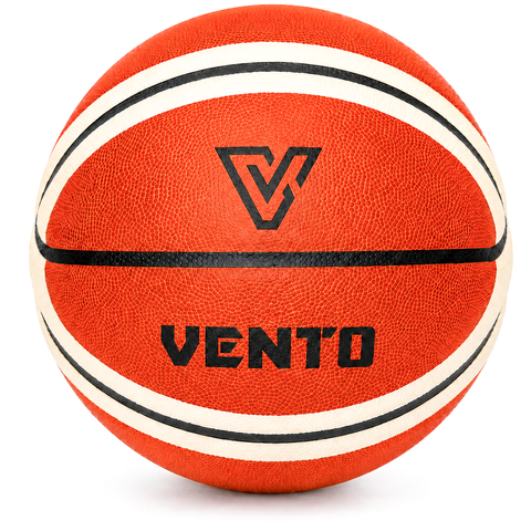 VENTO Premium Basketball – Orange & White Stripe Design