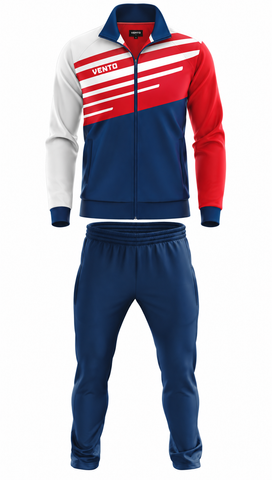 VENTO Navy Red Volleyball Training Tracksuit – Team Warm Up Set