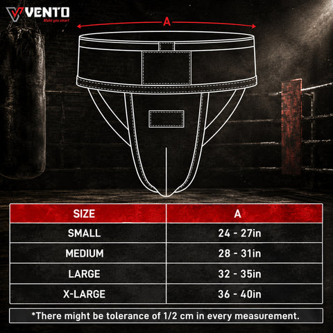 VENTO Athletic Groin Guard Support with Protective Cup | Boxing, MMA, Muay Thai & Martial Arts Jockstrap