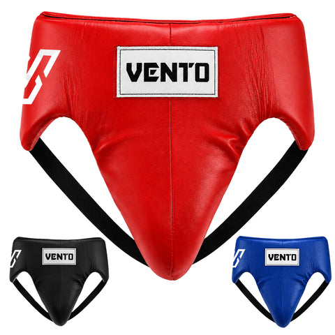 VENTO PU Leather Boxing Groin Guard | Professional Boxing & MMA Groin Protector | Adjustable Lace-Up Cup Protector | Training & Sparring