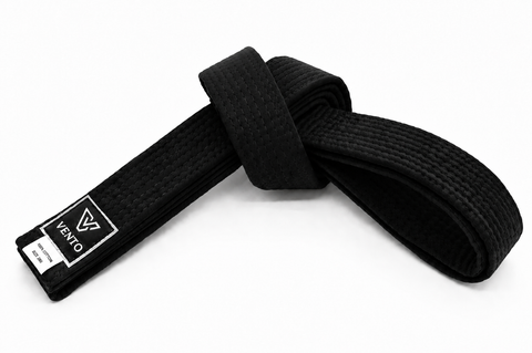 VENTO 100% Cotton Black Belt – Premium Martial Arts Rank Belt for Karate, Taekwondo & Judo