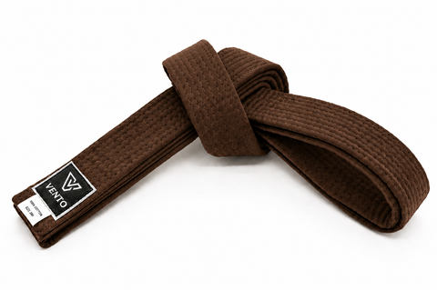 VENTO 100% Cotton Brown Belt – Premium Martial Arts Rank Belt for Karate, Taekwondo & Judo