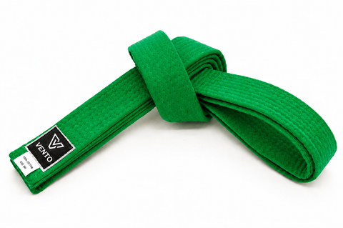 VENTO 100% Cotton Green Belt – Premium Martial Arts Rank Belt for Karate, Taekwondo & Judo