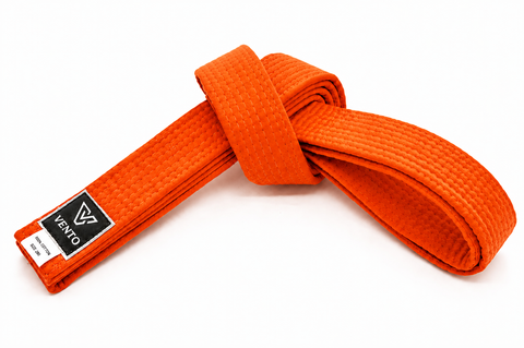 VENTO 100% Cotton Orange Belt – Premium Martial Arts Rank Belt for Karate, Taekwondo & Judo