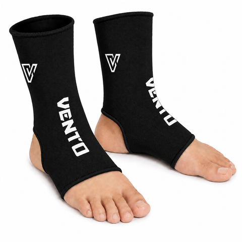 VENTO Muay Thai & Kickboxing Ankle Supports | Compression Ankle Guards | Elastic Ankle Sleeves for MMA, Boxing & Martial Arts