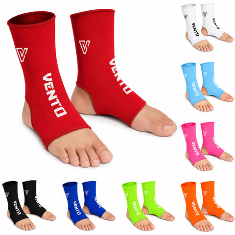 VENTO Muay Thai & Kickboxing Ankle Supports | Compression Ankle Guards | Elastic Ankle Sleeves for MMA, Boxing & Martial Arts