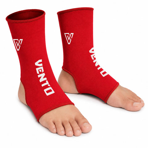 VENTO Muay Thai & Kickboxing Ankle Supports | Compression Ankle Guards | Elastic Ankle Sleeves for MMA, Boxing & Martial Arts