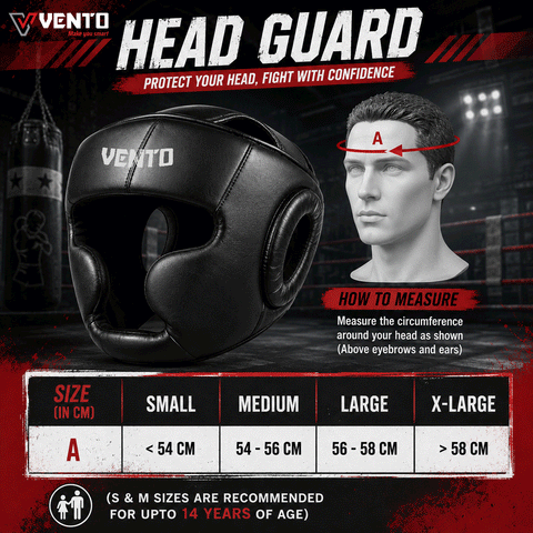 VENTO Premium Boxing Head Guard | Sparring Headgear for Boxing, MMA, Muay Thai & Kickboxing
